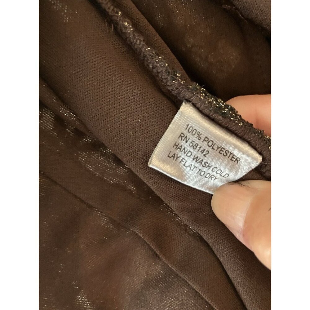 NWT Women’s Muse Brown Sequin V Neck Cocktail Dress Lined Size 0 MSRP $185 - Picture 8 of 13